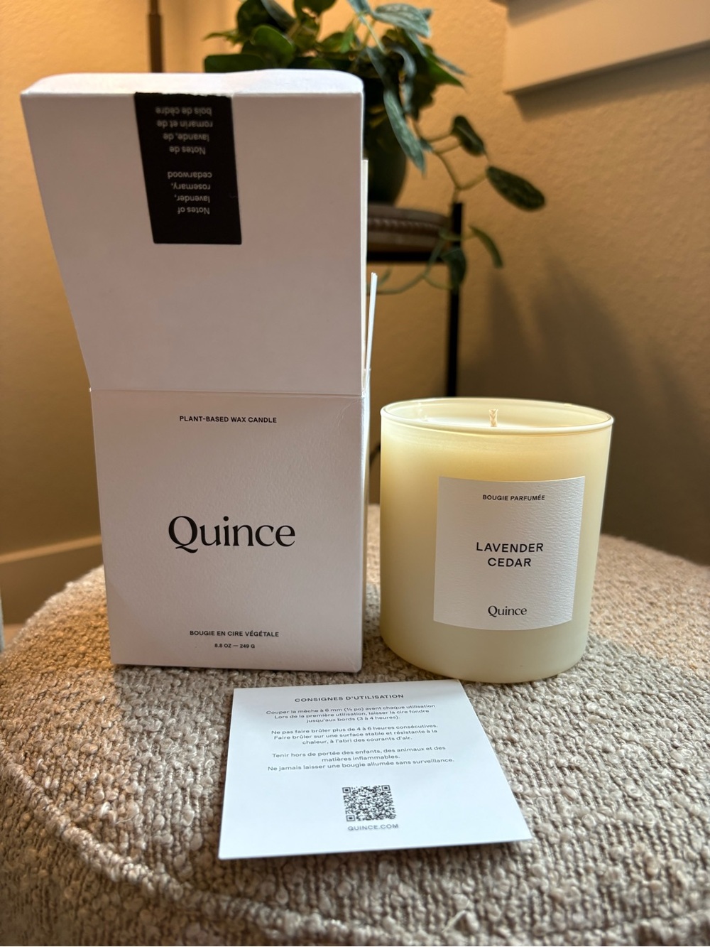 ✨NIB✨ Quince Lavender Cedar Scented Candle FREE SHIPPING